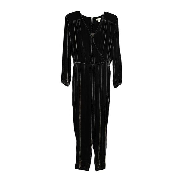 Sundance Aviana Velvet Wrap Jumpsuit in Smoke Gray Size PXXS - Picture 3 of 14